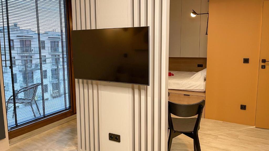 Posteľ alebo postele v izbe v ubytovaní Comfortable 1-room apartment close to the center