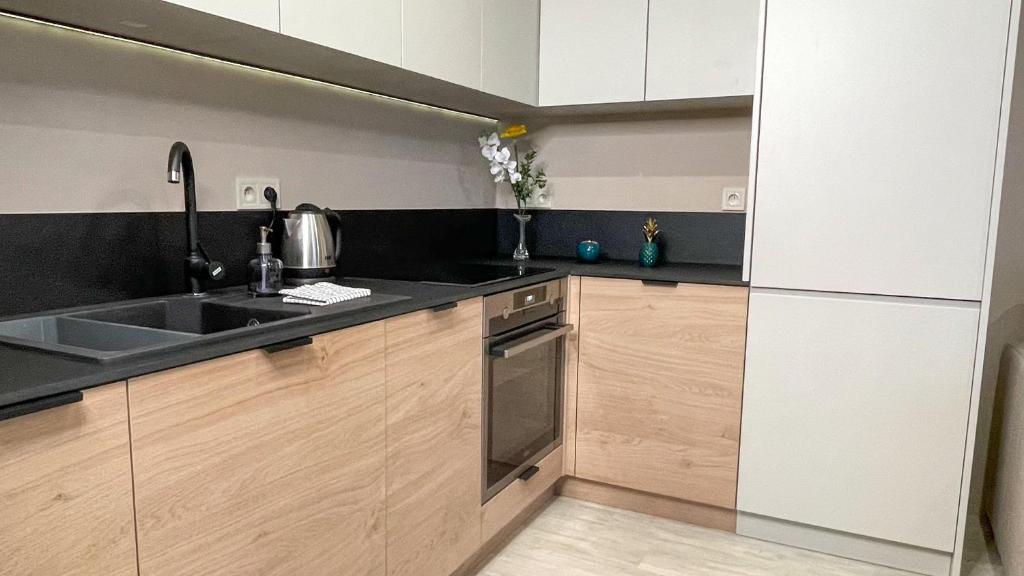 Kuchyňa alebo kuchynka v ubytovaní Comfortable 1-room apartment close to the center