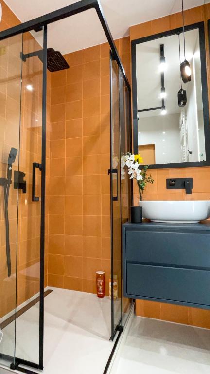 Kúpeľňa v ubytovaní Comfortable 1-room apartment close to the center