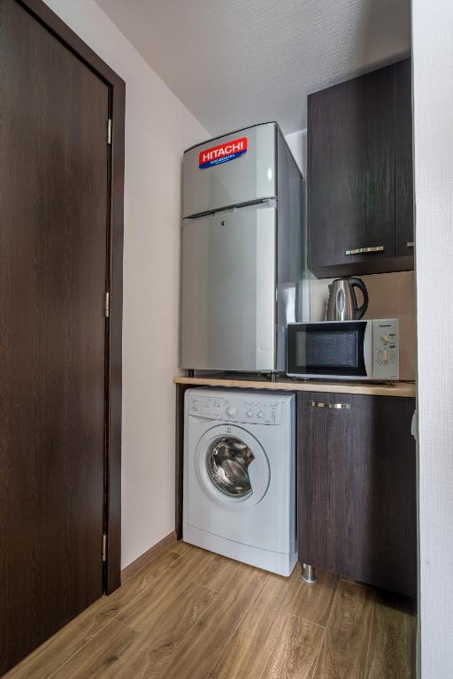 Kuchyň nebo kuchyňský kout v ubytování 2-room Apartment NFT Gudauri 303