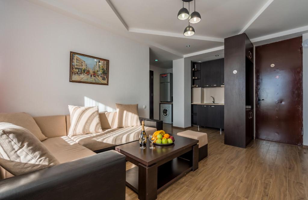 Posezení v ubytování 2-room Apartment NFT Gudauri 303