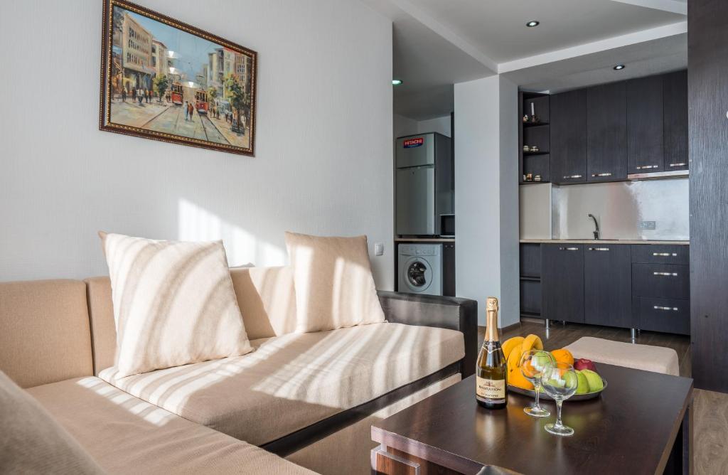 Kuchyň nebo kuchyňský kout v ubytování 2-room Apartment NFT Gudauri 303