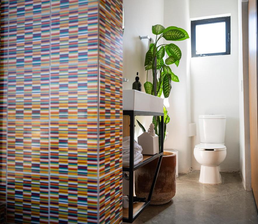 Koupelna v ubytování Hotel Boutique Lafayette Tijuana