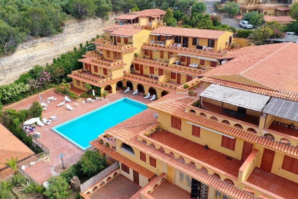 an aerial view of a house with a swimming pool at Casa Mare Costa Saracena - Castelluccio in Agnone Bagni