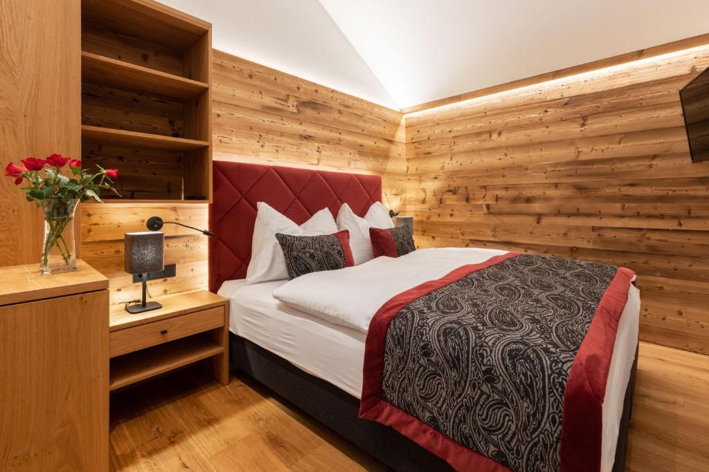 Postel nebo postele na pokoji v ubytování Ferienlodge Edelstein