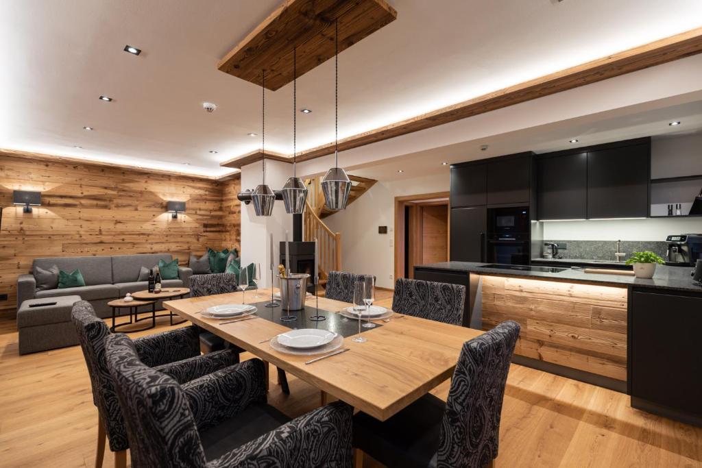 Kuchyň nebo kuchyňský kout v ubytování Ferienlodge Edelstein