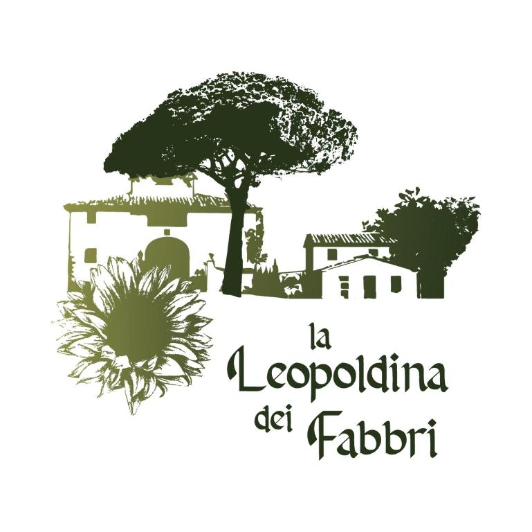 una ilustración de una bandera ecocuadoriana con un árbol y una casa en La Leopoldina dei Fabbri, en Cortona