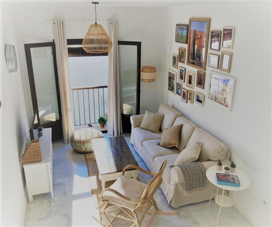Posezení v ubytování El Envero Apartamento