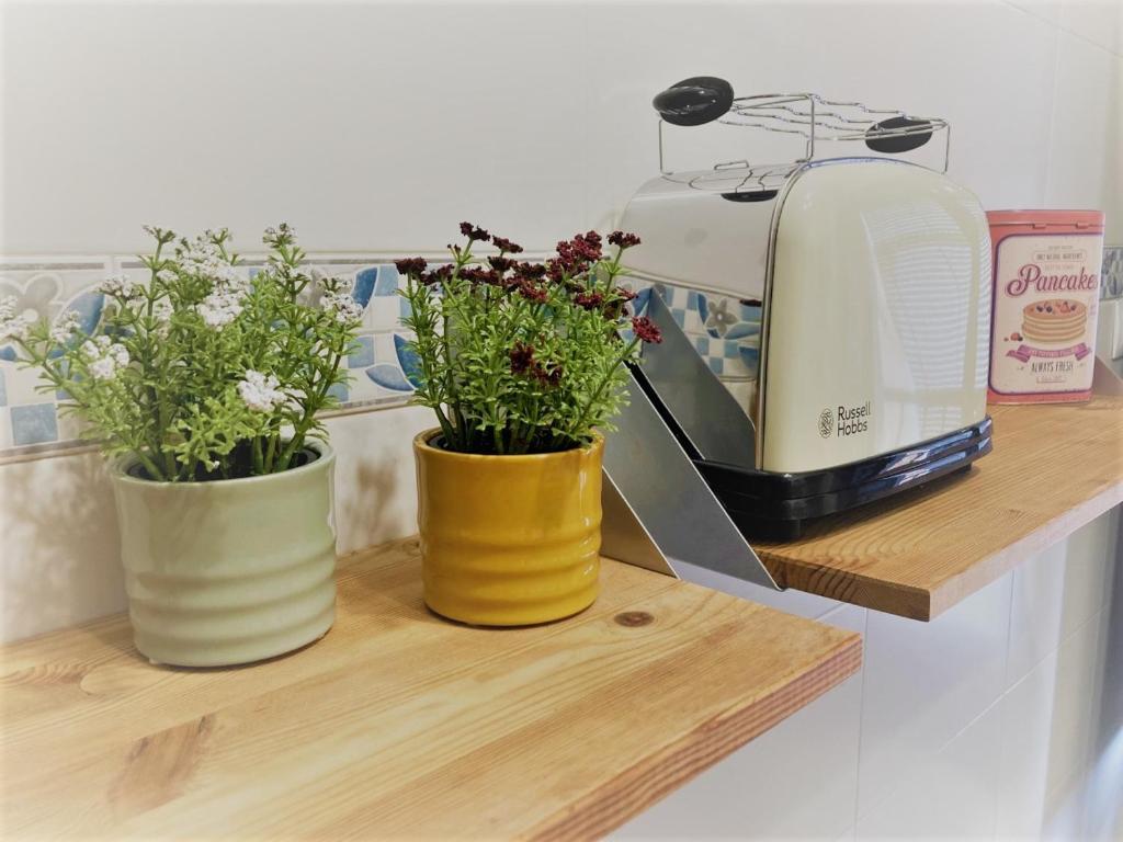 Příslušenství pro přípravu čaje a kávy v ubytování El Envero Apartamento