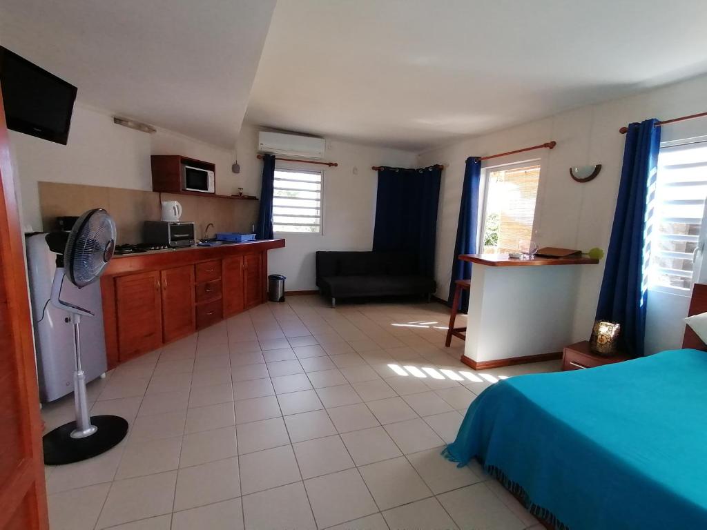 Kuchyň nebo kuchyňský kout v ubytování Terre et Mer - Studios - Ile Maurice
