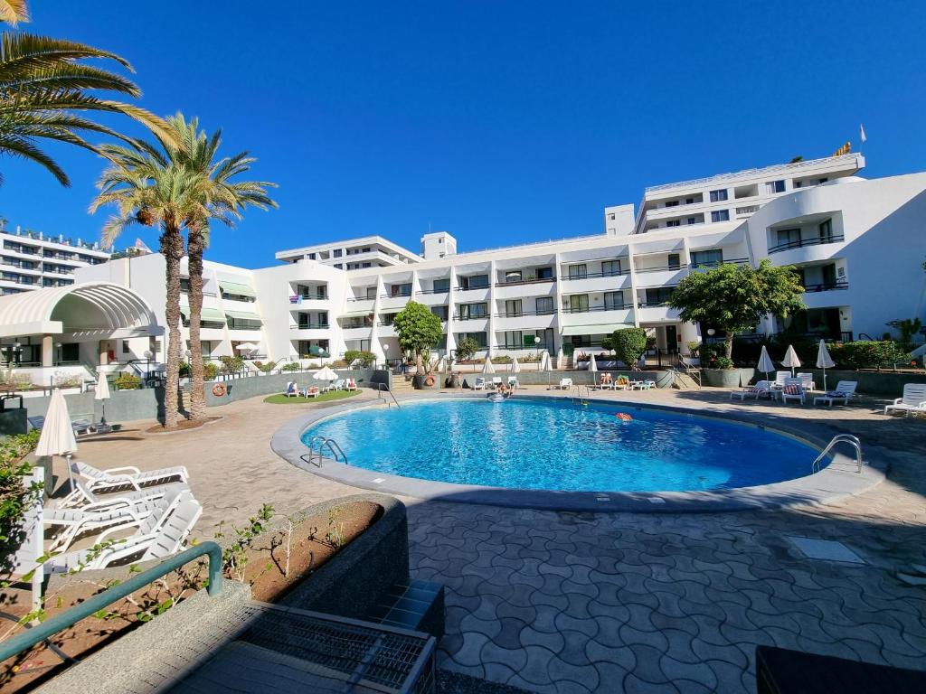 Bazén v ubytování Casa Palmera 3 only 150 metres to the beach, heated pool, Wifi, SAT-TV, balcony nebo v jeho okolí