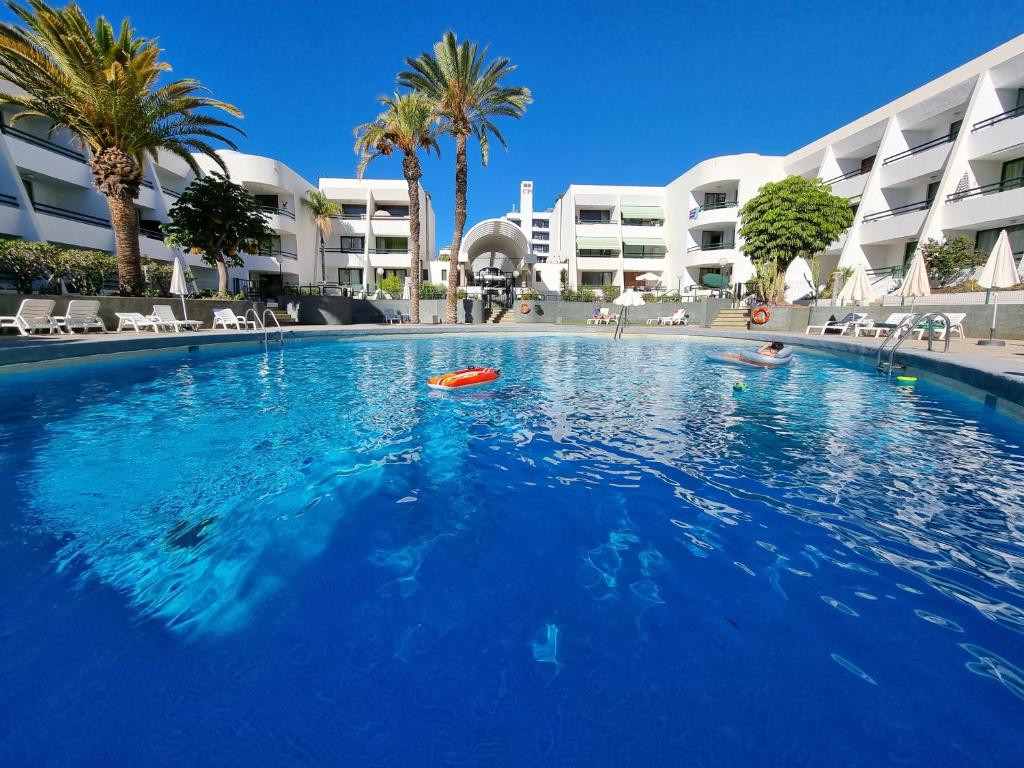 Bazén v ubytování Casa Palmera 3 only 150 metres to the beach, heated pool, Wifi, SAT-TV, balcony nebo v jeho okolí