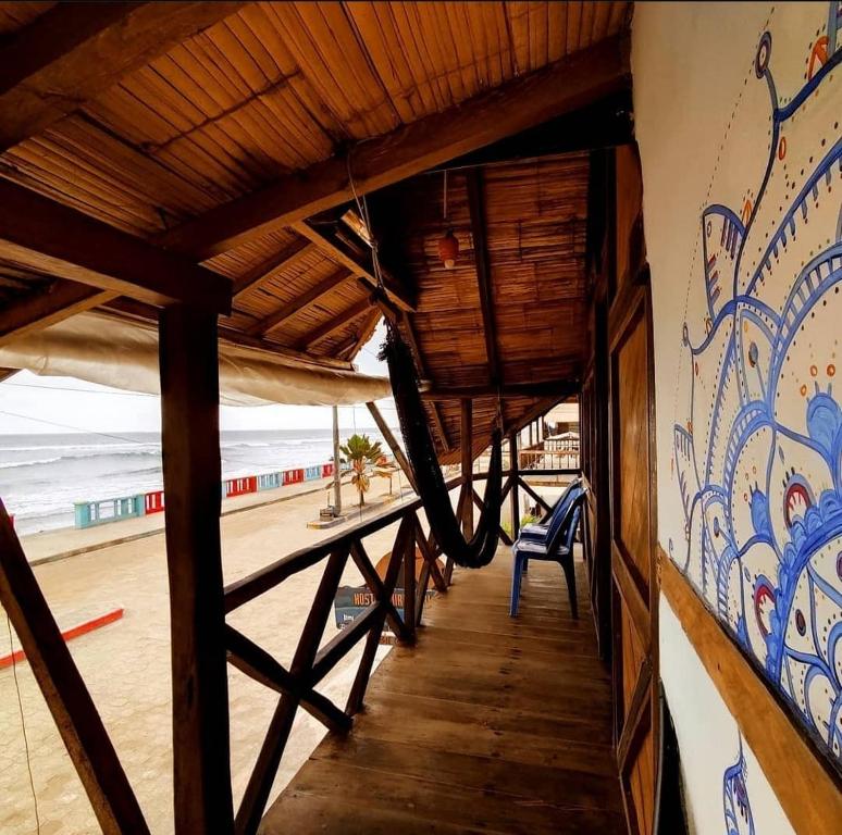 Balkón nebo terasa v ubytování Hostal Mirada al Mar
