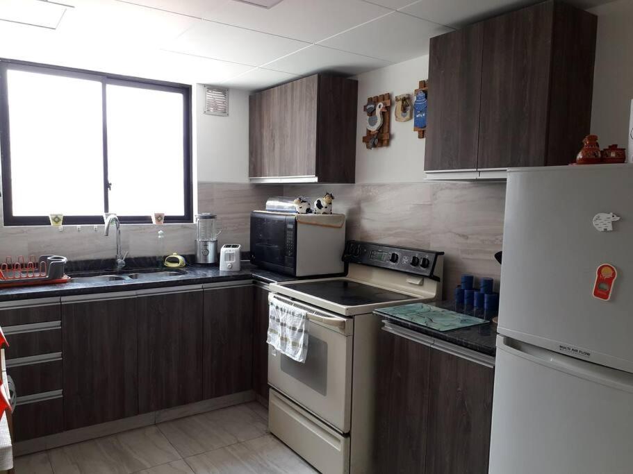 Kuchyň nebo kuchyňský kout v ubytování DEPARTAMENTO en La Paz MUNDO LUNA