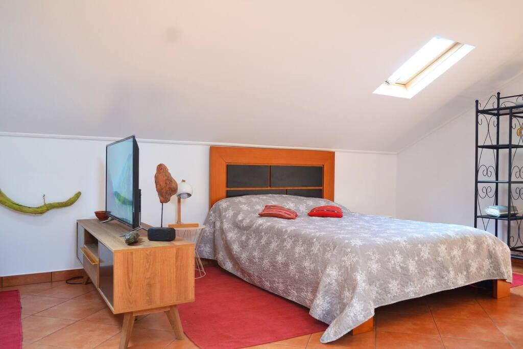 Letto o letti in una camera di Lazy Lizard Studio