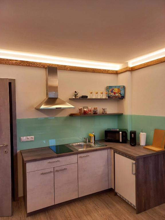 Dapur atau dapur kecil di Gasthof Wachmann Ferienwohnung