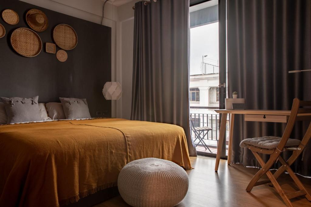 Postel nebo postele na pokoji v ubytování The Brown Hotel