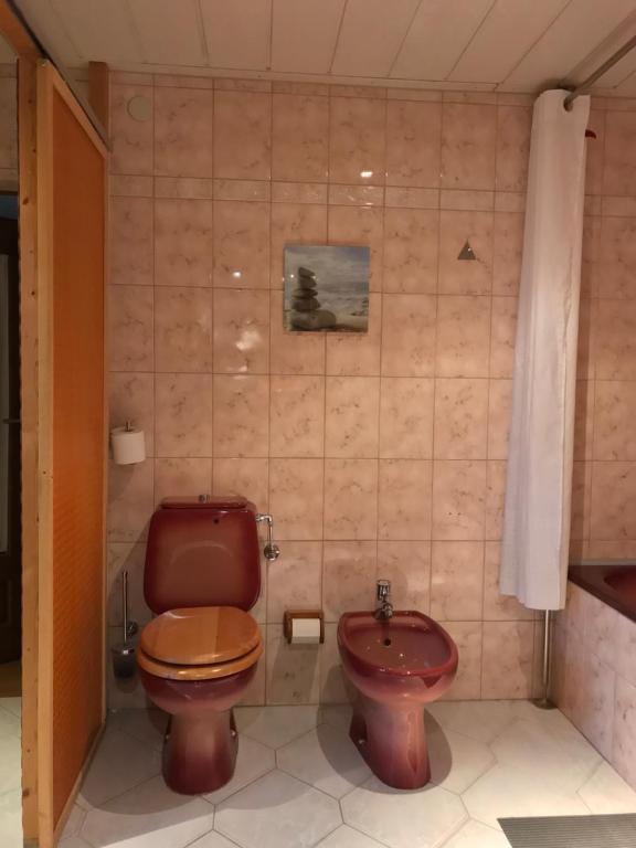 Koupelna v ubytování Pension Köthen