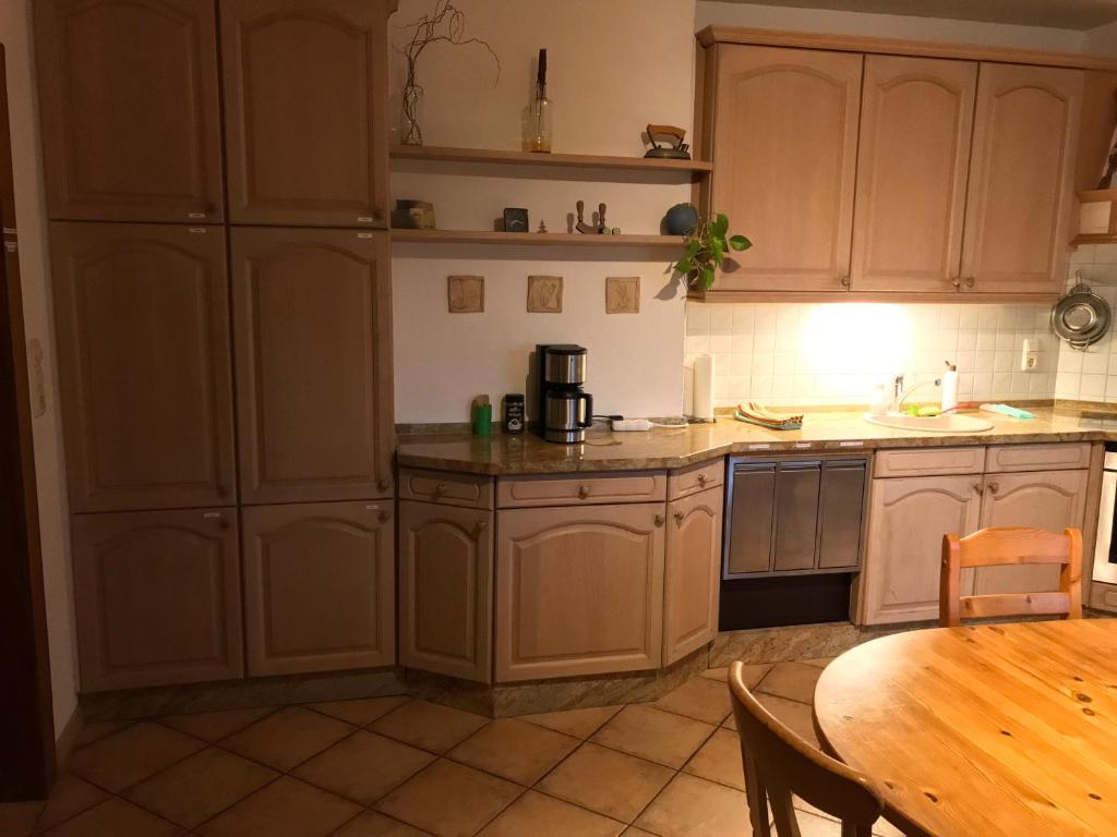 Kuchyň nebo kuchyňský kout v ubytování Pension Köthen