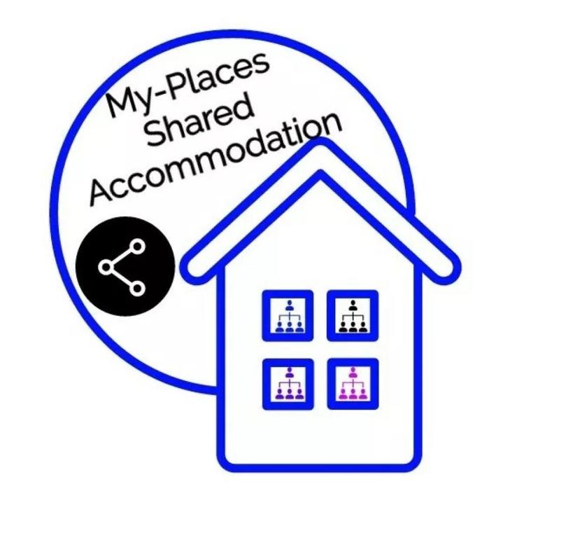 a picture of a house with the words my places shared accommodation at Shared Short Term South Manchester Accommodation in Manchester