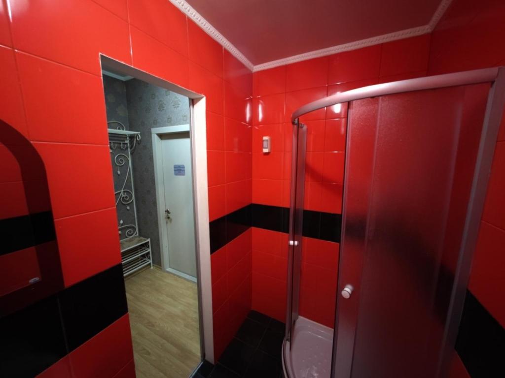 Koupelna v ubytování HOTEL ЗiРКА