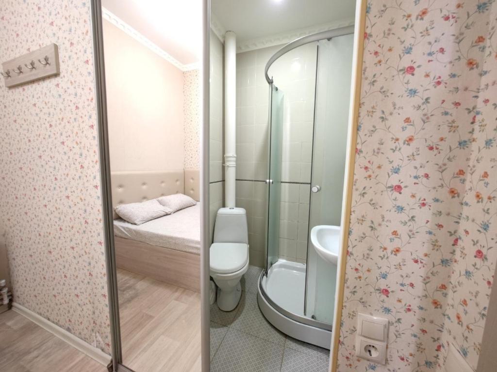 Koupelna v ubytování HOTEL ЗiРКА