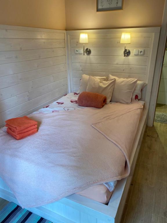 Postel nebo postele na pokoji v ubytování Villa Kokosowa
