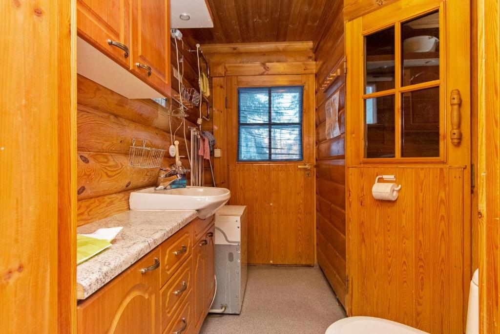 Kuchyň nebo kuchyňský kout v ubytování Hallan Akka Apartments