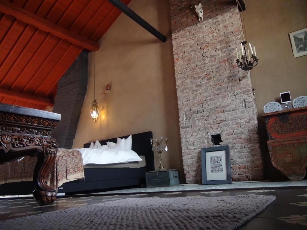 Cama o camas de una habitación en B&B Villa Thibault