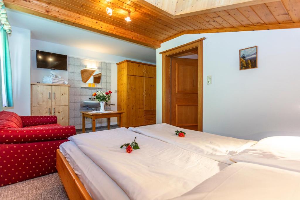 Postel nebo postele na pokoji v ubytování Ferienhaus Berger