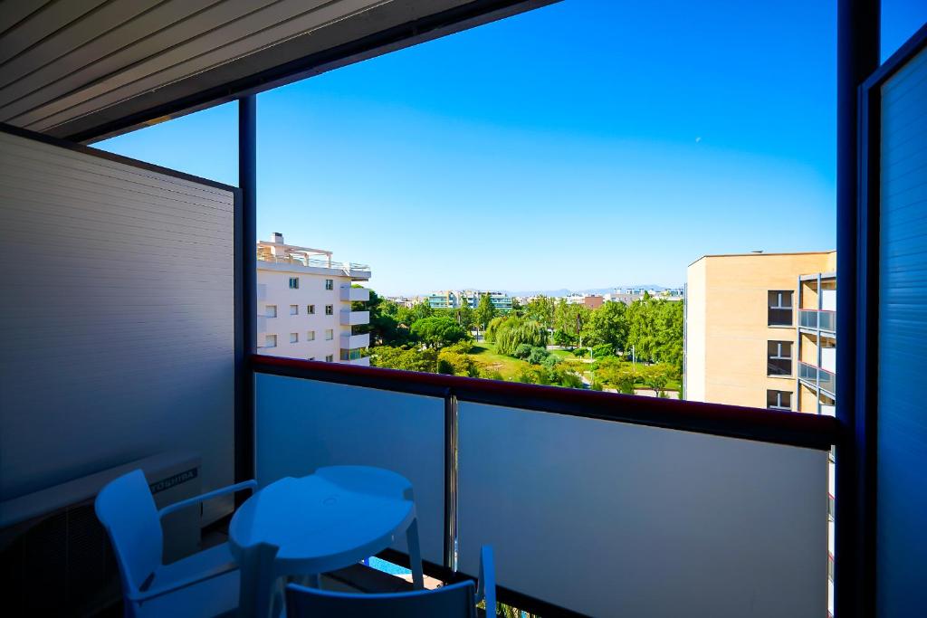 Balkón nebo terasa v ubytování Eurosalou & Spa