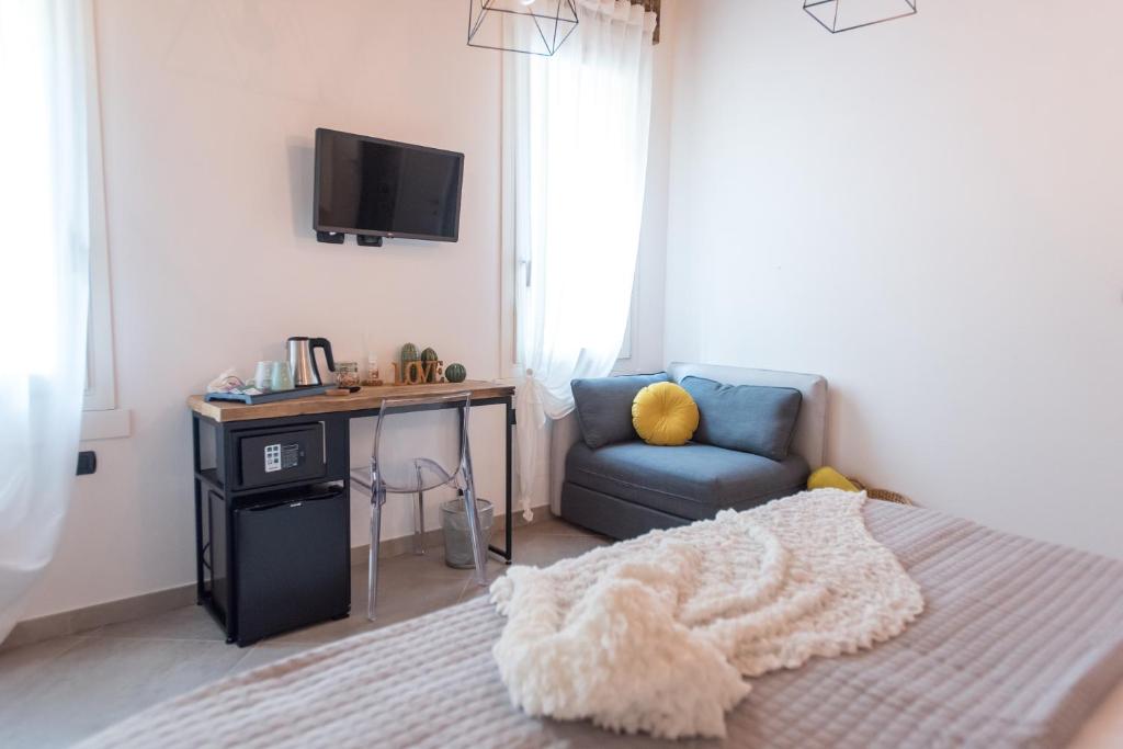 Łóżko lub łóżka w pokoju w obiekcie Luna Sul Tetto