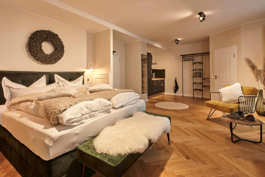 Posezení v ubytování Loft 1540 - Boutique Ferienwohnungen