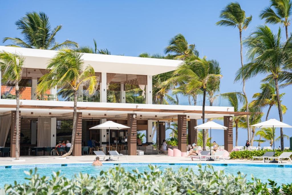 a view of the resort from the pool at Caribe Deluxe Princess - All Inclusive in Punta Cana