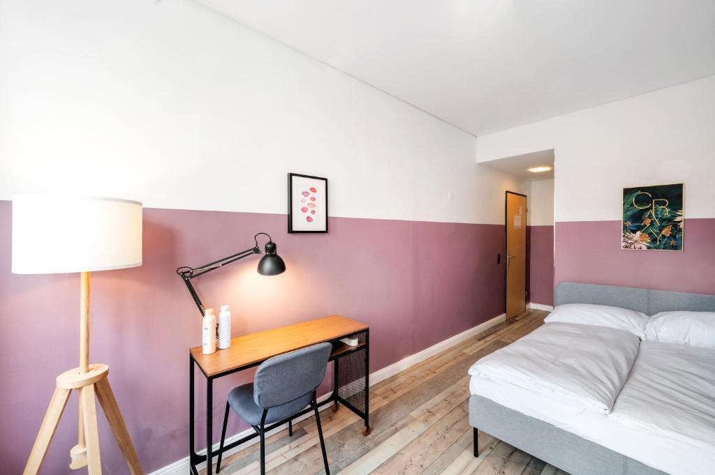 Letto o letti in una camera di Becozy Self Check-in Pop-Up Hotel Basel