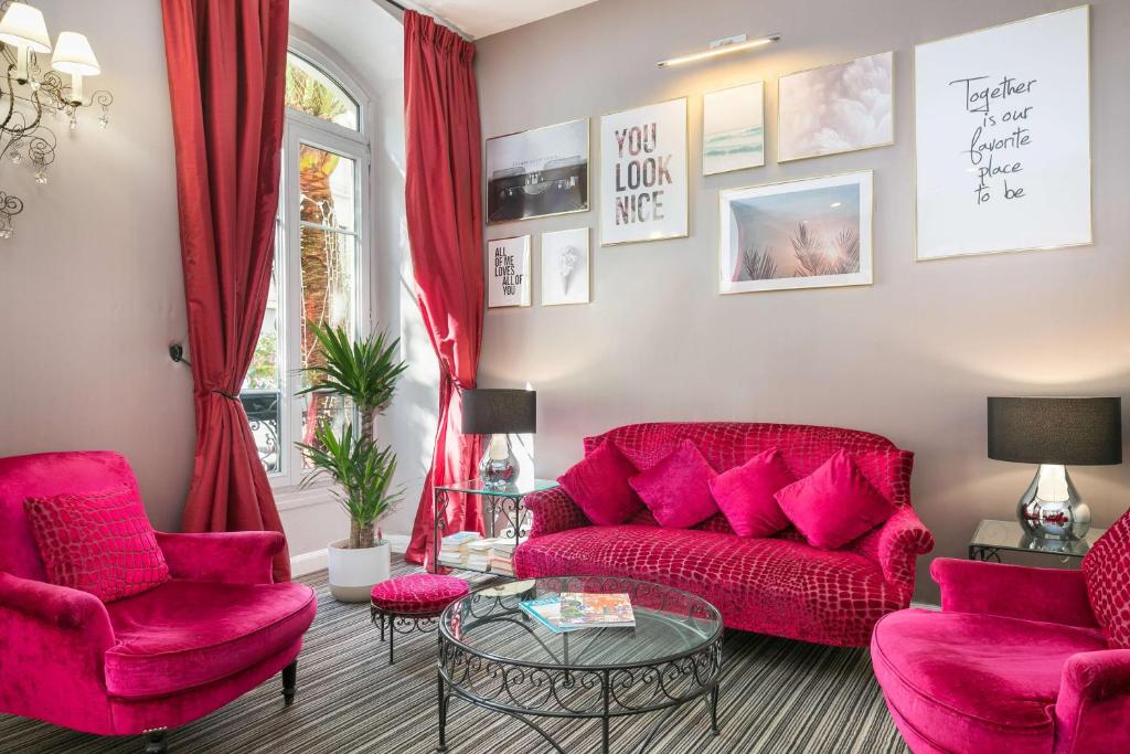 Posezení v ubytování Best Western Hotel Lakmi Nice