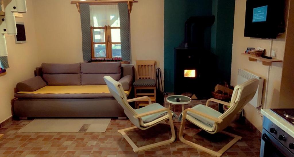 Posezení v ubytování Kuca za odmor Hiza i Vila