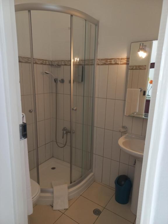 Koupelna v ubytování Hotel Savana