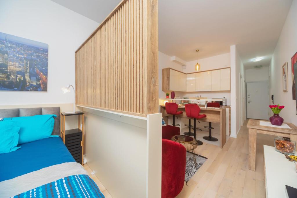 Khu vực ghế ngồi tại Soho City MK LUX Apartment