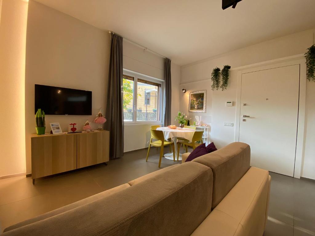 Telewizja i/lub zestaw kina domowego w obiekcie Exclusive Loft Salerno Centro