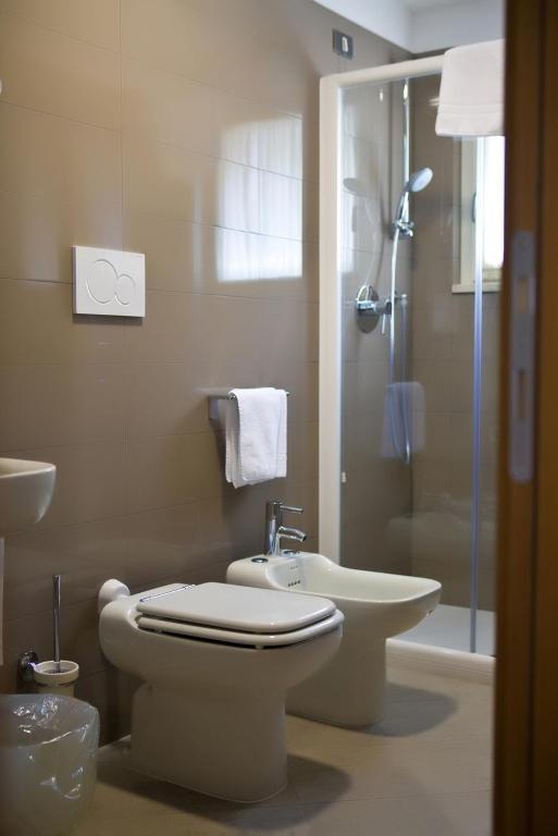 Koupelna v ubytování Hotel Belvedere