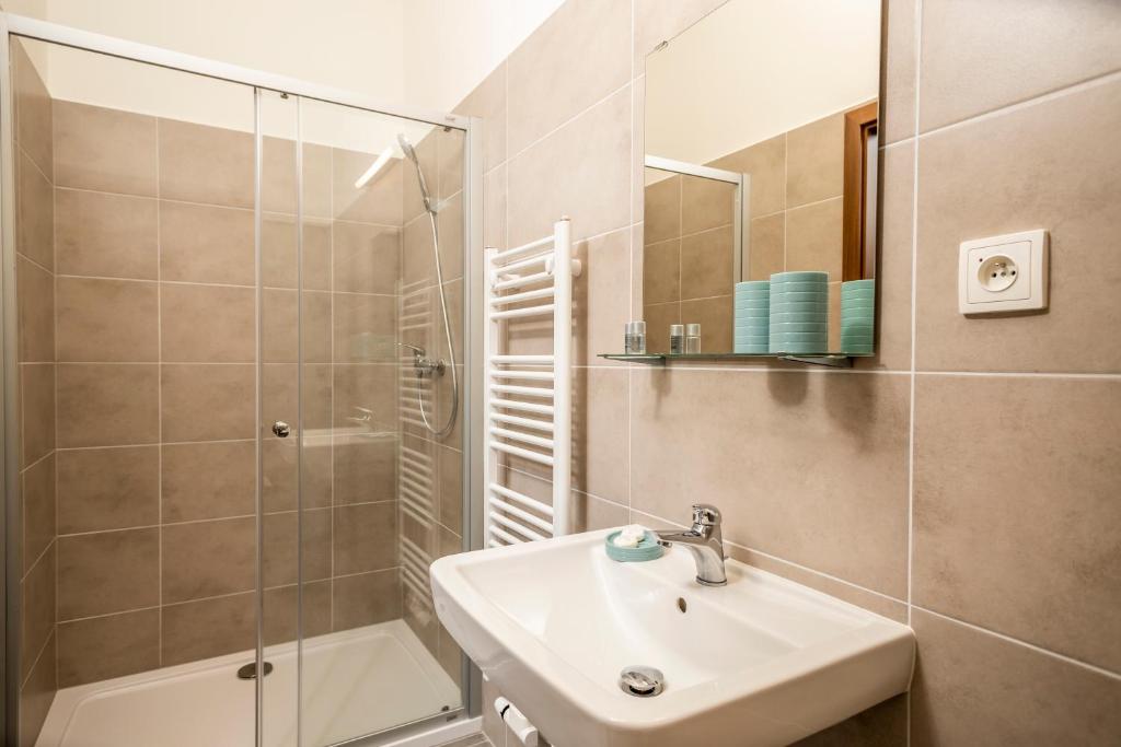 Koupelna v ubytování APARTMÁNY VILA LIBĚNA