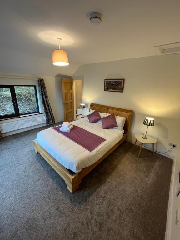 a bedroom with a large bed in a room at Old Irish farmhouse in Dingle