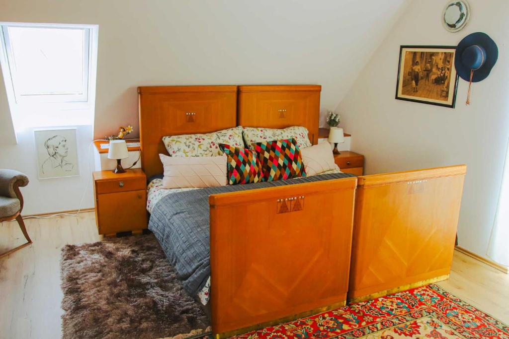 Postel nebo postele na pokoji v ubytování AMD Chalet