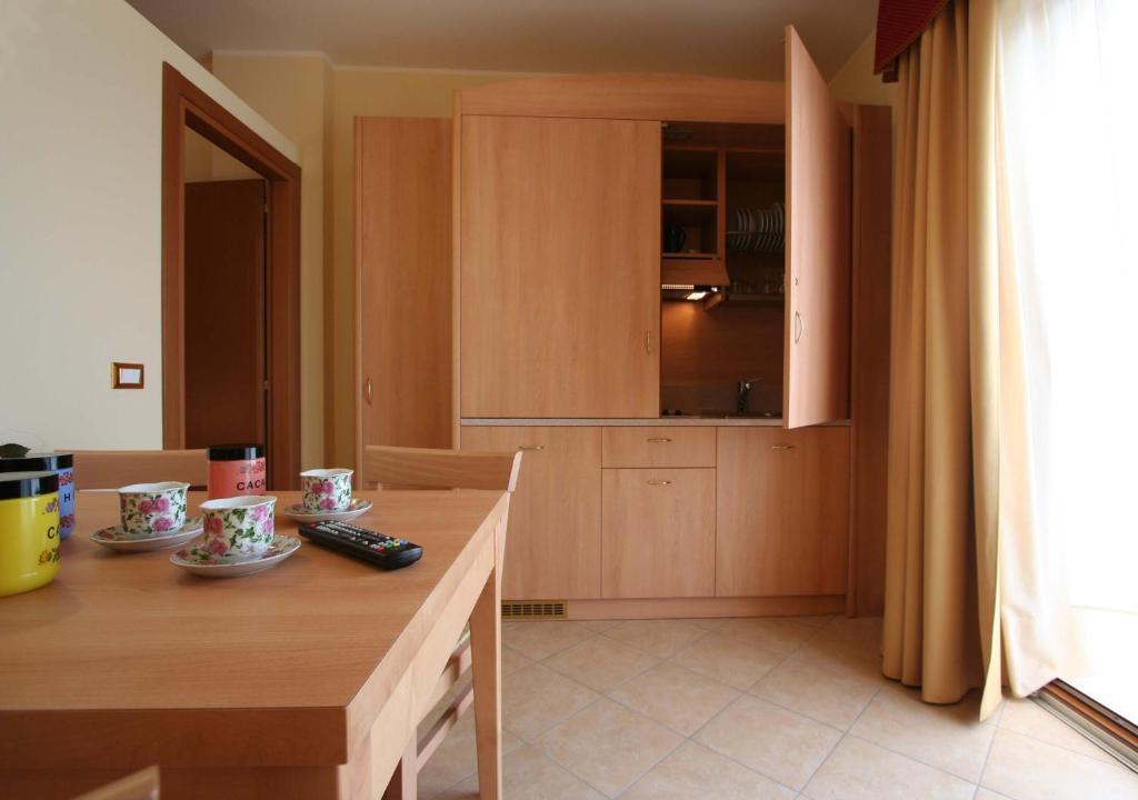 Kuchyň nebo kuchyňský kout v ubytování Hotel Residence Panoramica