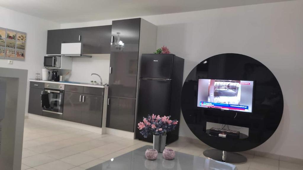 Kuchyň nebo kuchyňský kout v ubytování Lavender Home