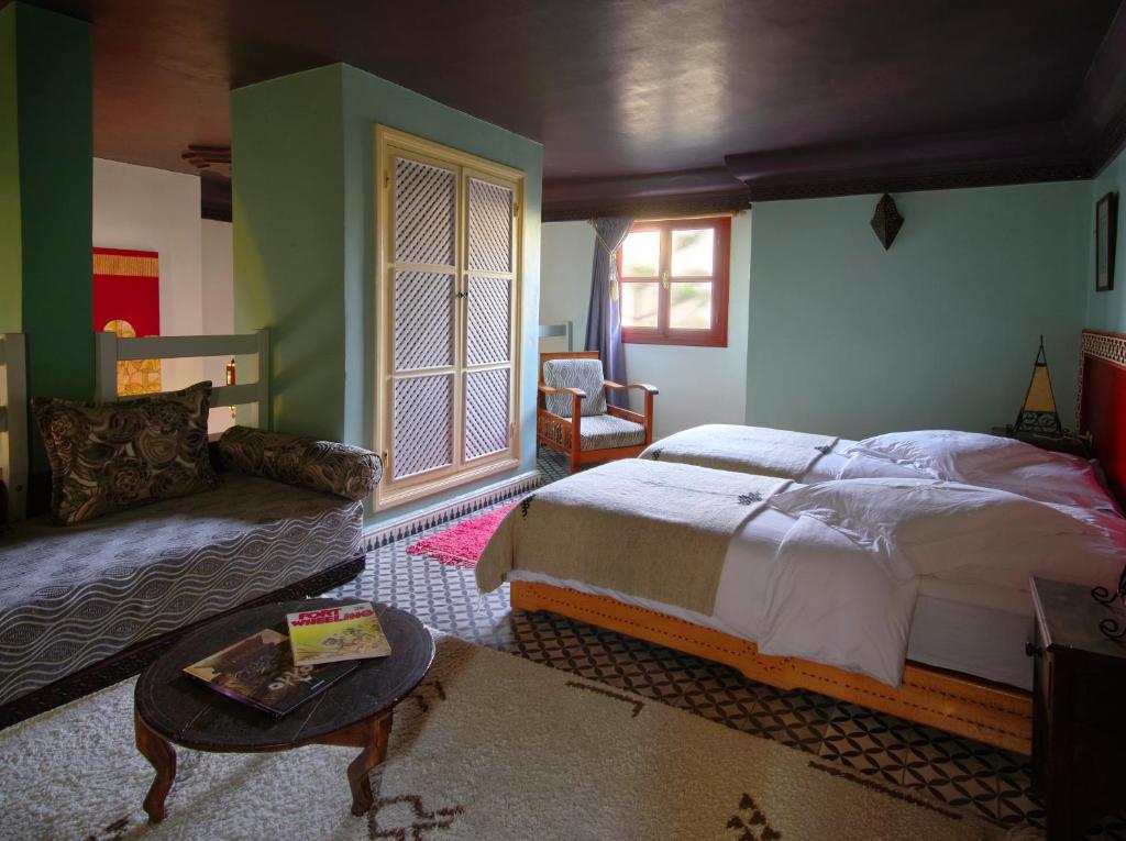 Postel nebo postele na pokoji v ubytování Ryad Watier & SPA