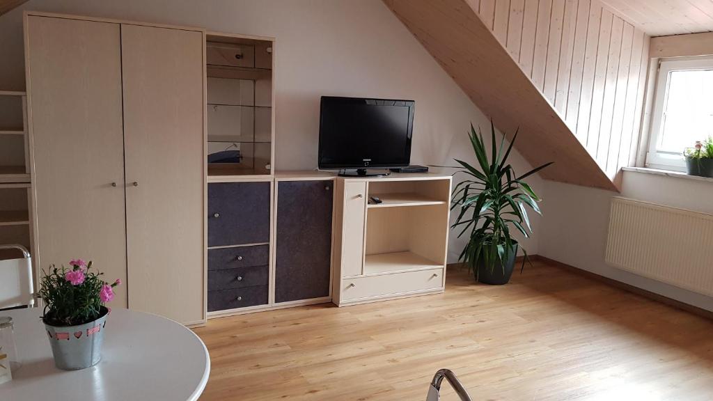 TV a/nebo společenská místnost v ubytování Apartment Kern Lautrach