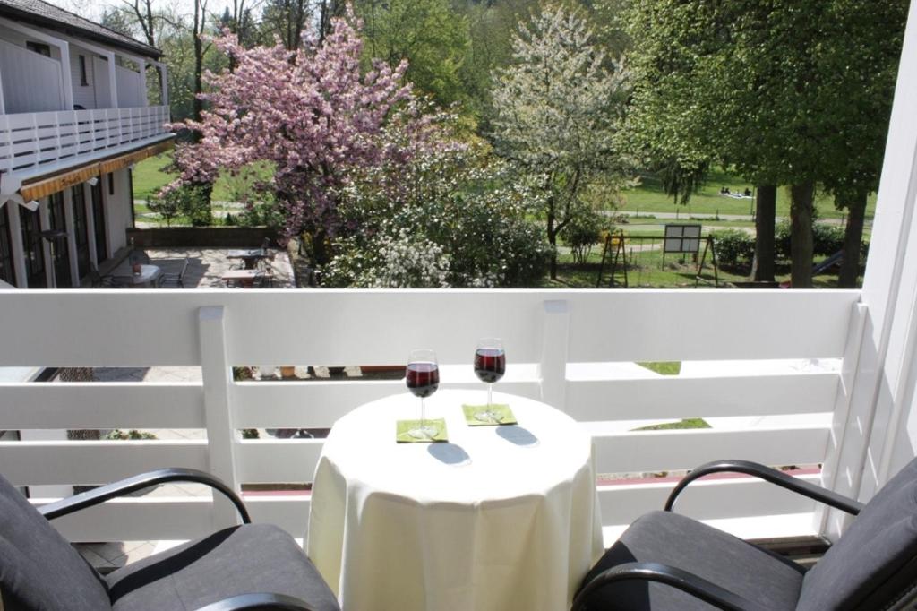 Balkón nebo terasa v ubytování Hotel Kurparkblick