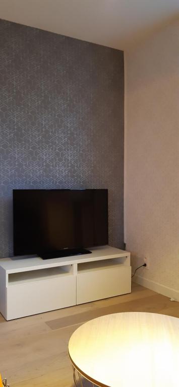 TV a/nebo společenská místnost v ubytování Gite La Volière Ouverte